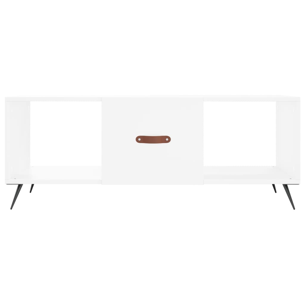 Table basse blanc 102x50x40 cm bois d'ingénierie - XIOS