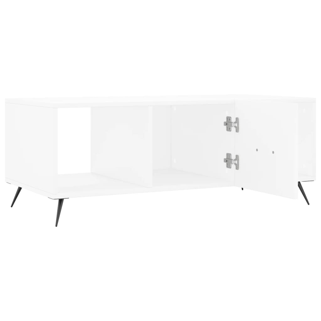 Table basse blanc 102x50x40 cm bois d'ingénierie - XIOS