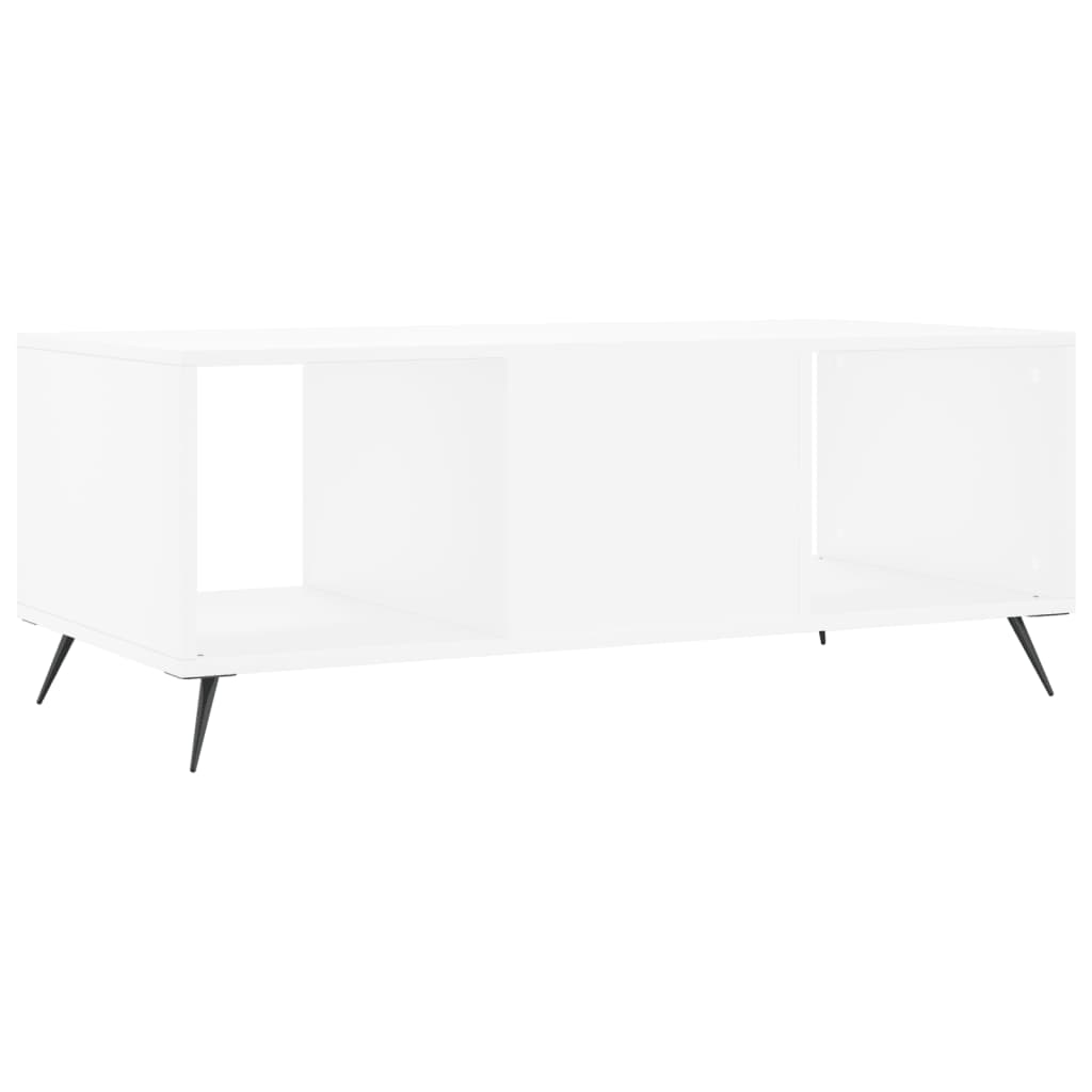 Table basse blanc 102x50x40 cm bois d'ingénierie - XIOS