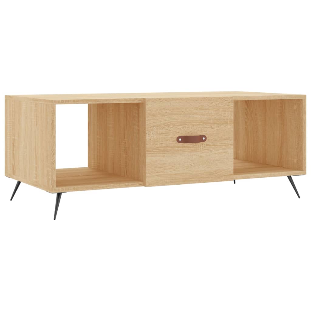 Table basse chêne sonoma 102x50x40 cm bois d'ingénierie - XIOS