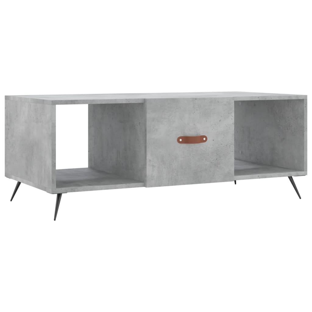 Table basse gris béton 102x50x40 cm bois d'ingénierie - XIOS