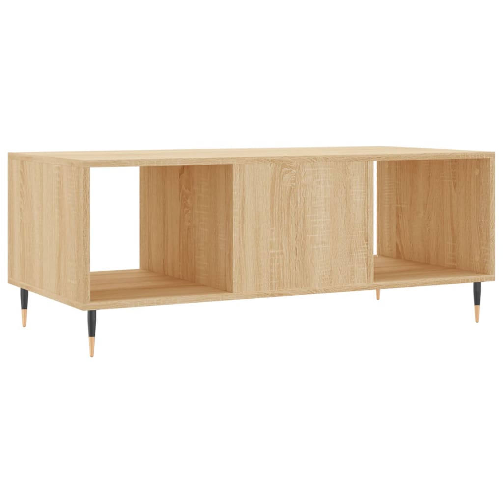 Table basse chêne sonoma 102x50x40 cm bois d'ingénierie - XIOS