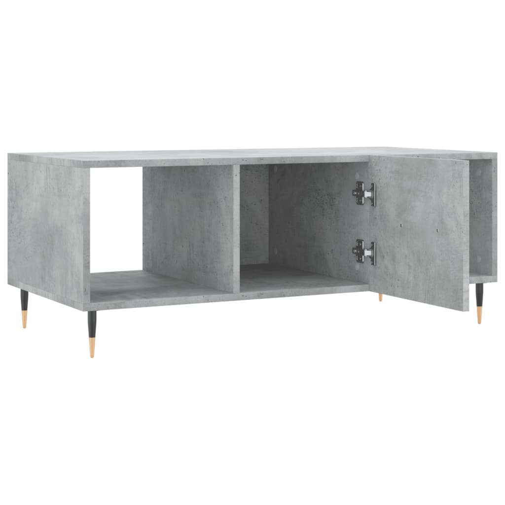 Table basse gris béton 102x50x40 cm bois d'ingénierie - XIOS