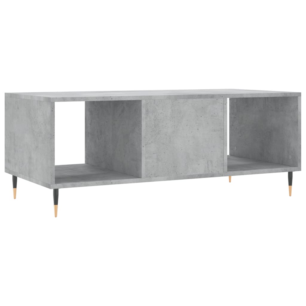 Table basse gris béton 102x50x40 cm bois d'ingénierie - XIOS