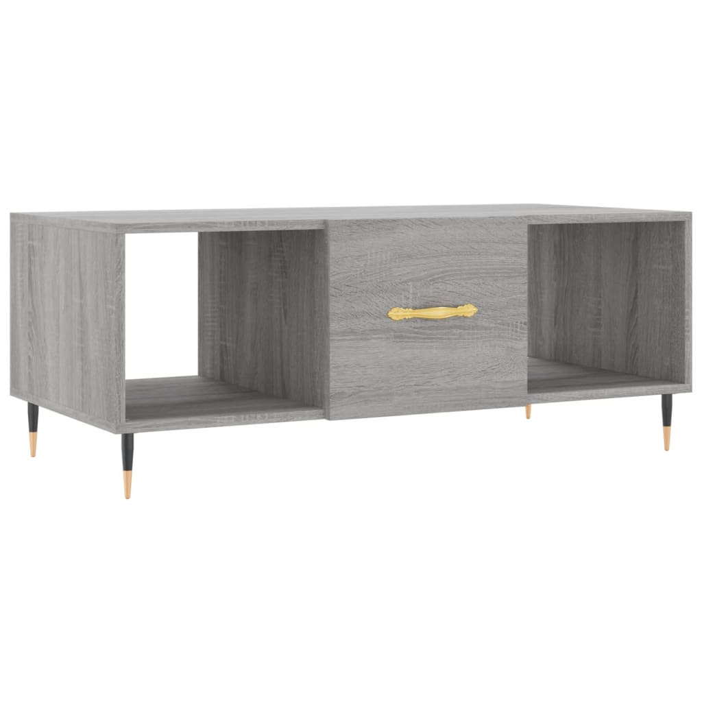 Table basse sonoma gris 102x50x40 cm bois d'ingénierie - XIOS