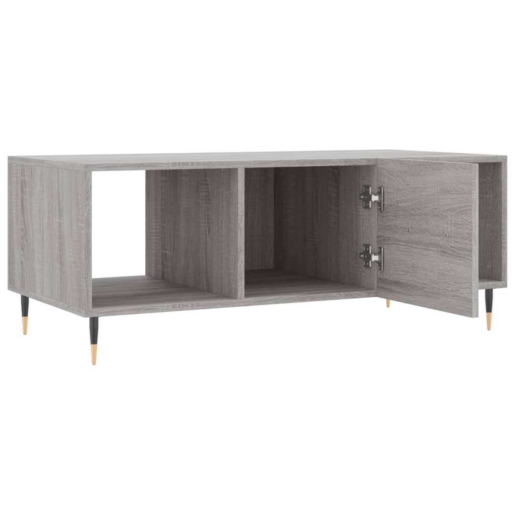 Table basse sonoma gris 102x50x40 cm bois d'ingénierie - XIOS