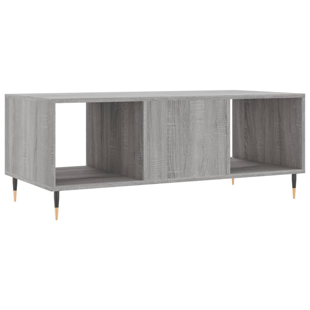 Table basse sonoma gris 102x50x40 cm bois d'ingénierie - XIOS