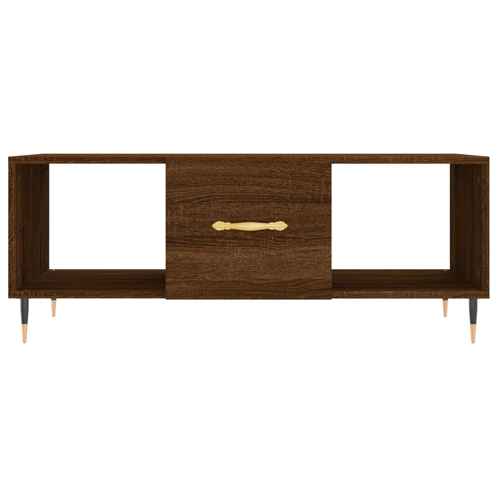 Table basse chêne marron 102x50x40 cm bois d'ingénierie - XIOS