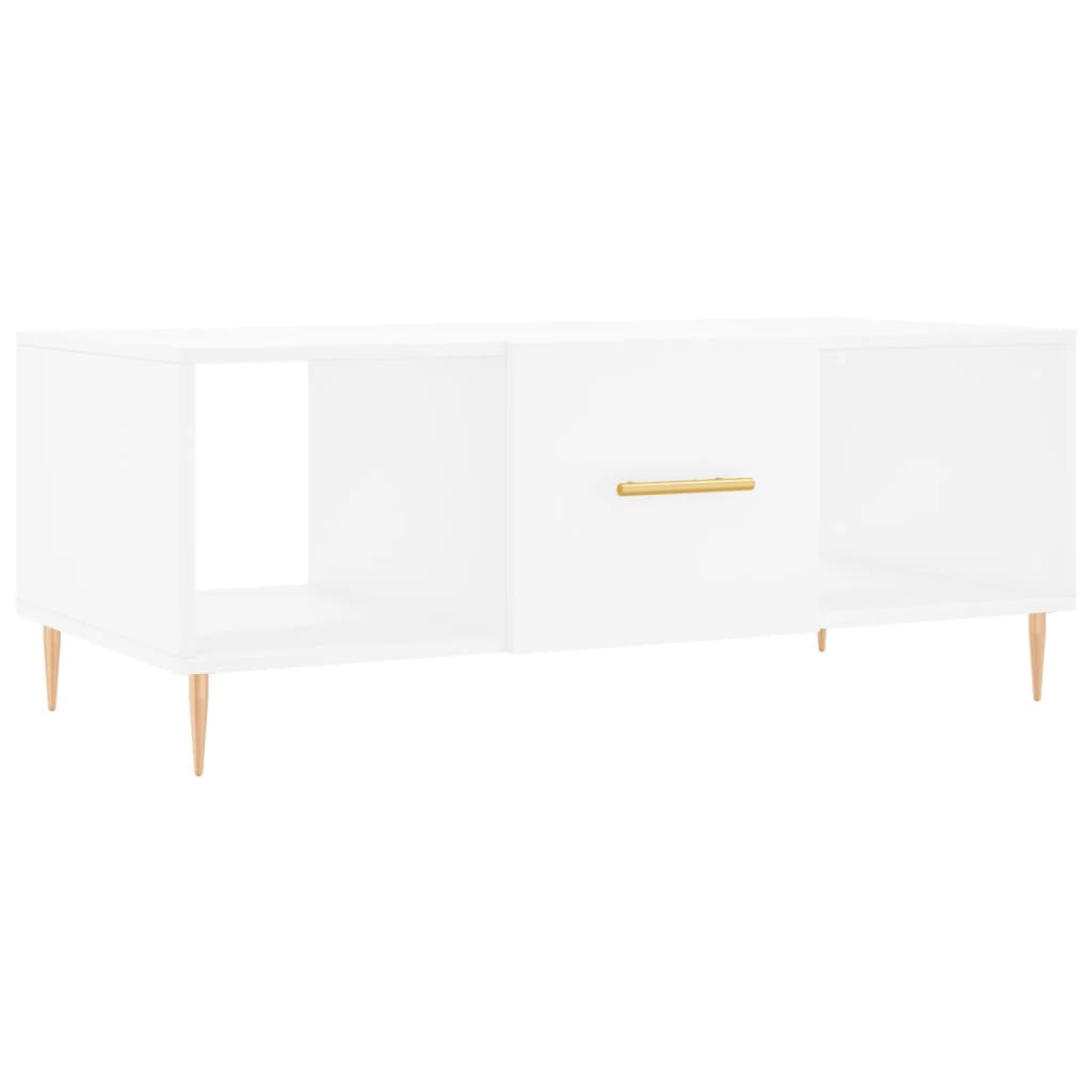 Table basse blanc 102x50x40 cm bois d'ingénierie - XIOS