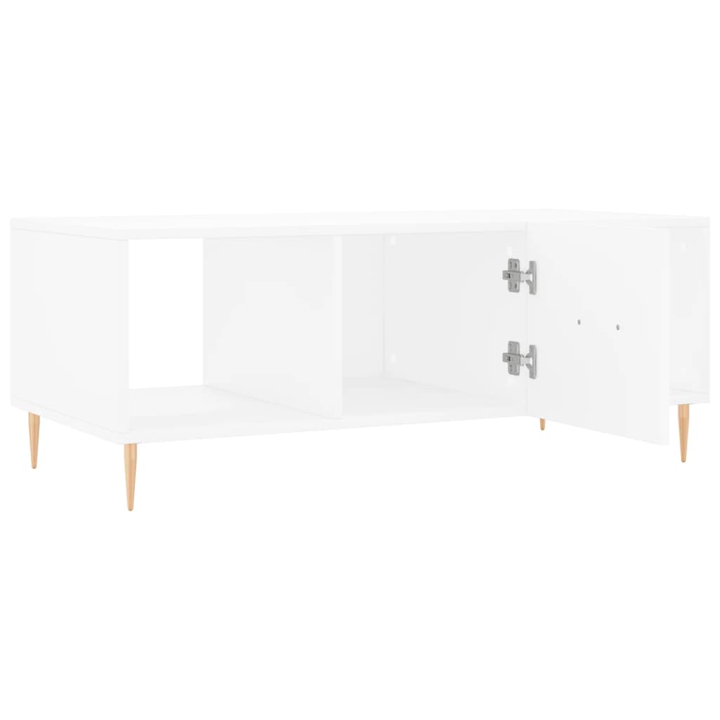 Table basse blanc 102x50x40 cm bois d'ingénierie - XIOS