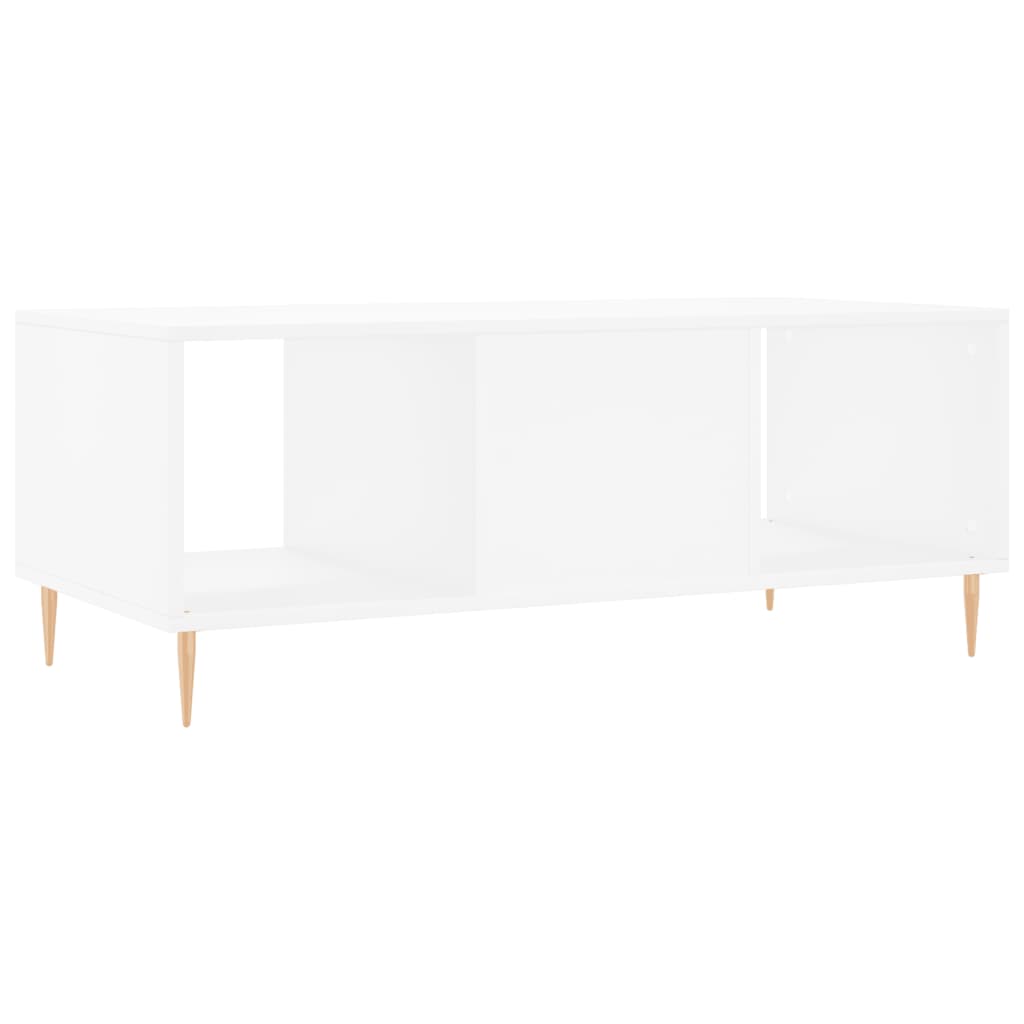 Table basse blanc 102x50x40 cm bois d'ingénierie - XIOS