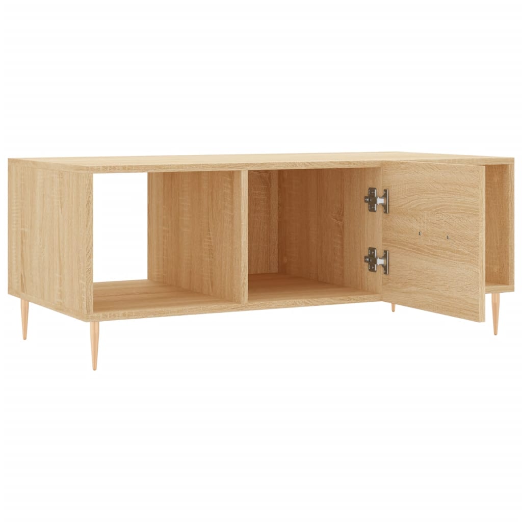 Table basse chêne sonoma 102x50x40 cm bois d'ingénierie - XIOS