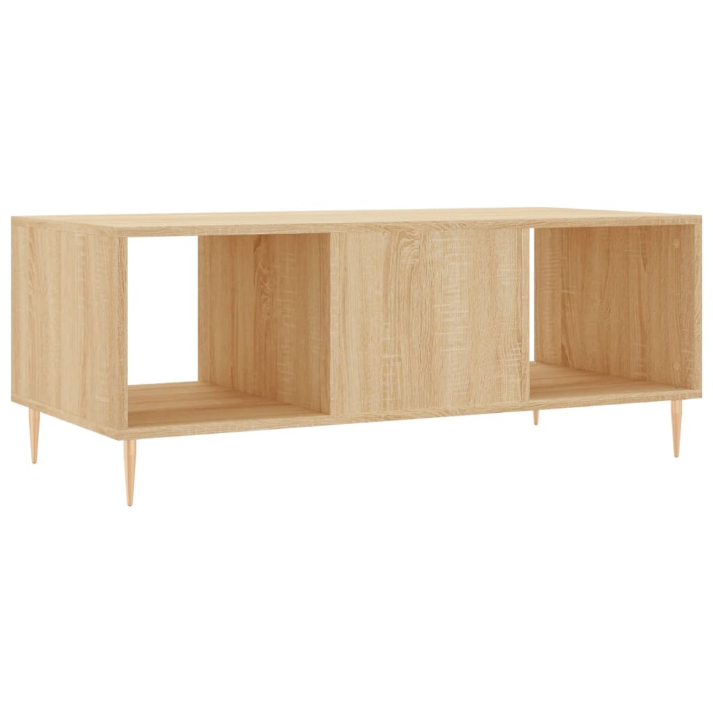 Table basse chêne sonoma 102x50x40 cm bois d'ingénierie - XIOS