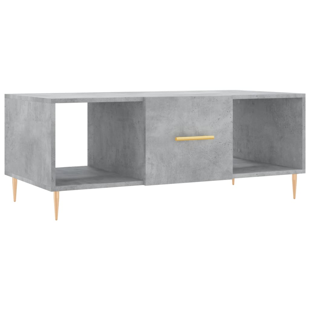 Table basse gris béton 102x50x40 cm bois d'ingénierie - XIOS