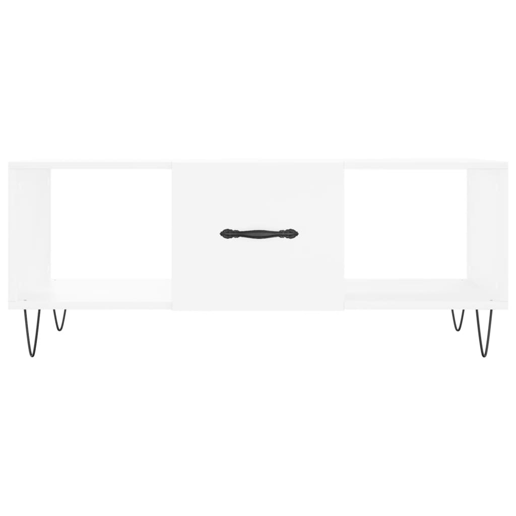 Table basse blanc 102x50x40 cm bois d'ingénierie - XIOS