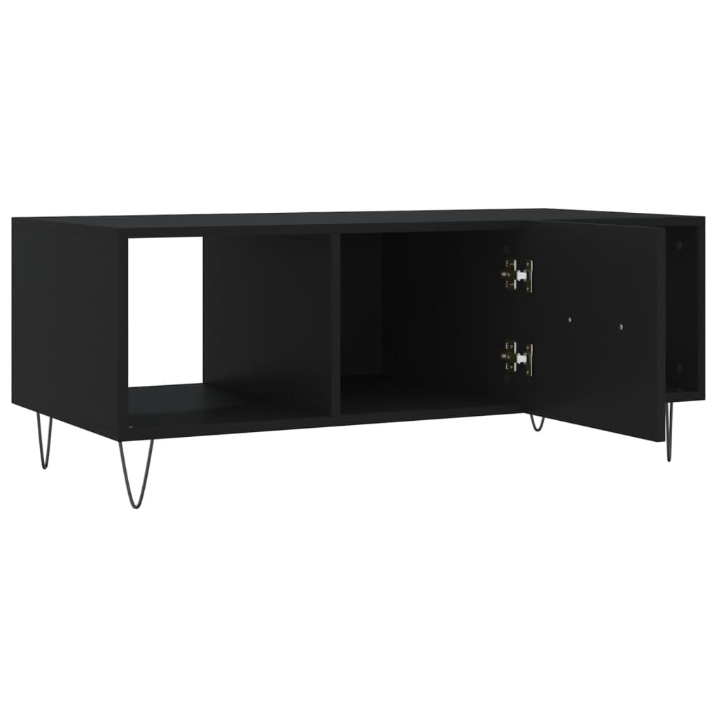 Table basse noir 102x50x40 cm bois d'ingénierie - XIOS