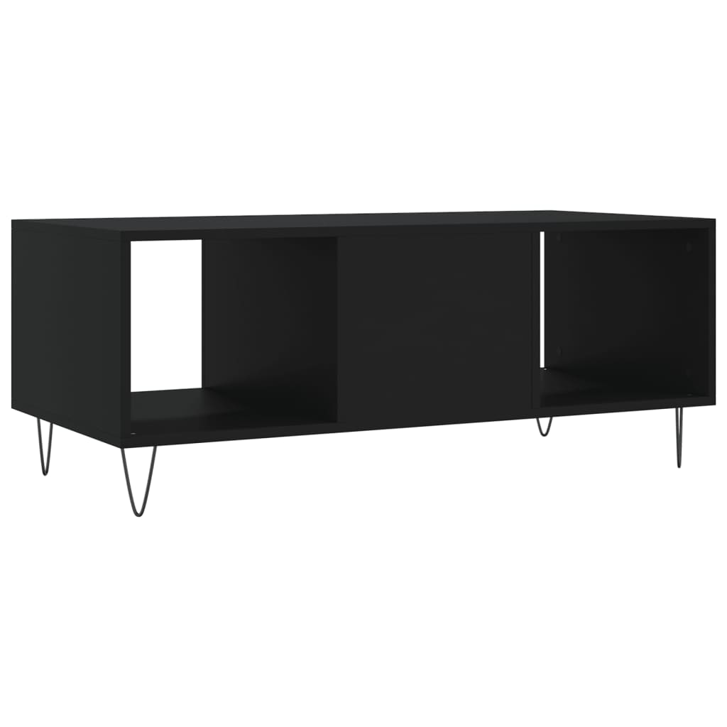 Table basse noir 102x50x40 cm bois d'ingénierie - XIOS