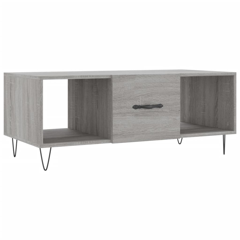 Table basse sonoma gris 102x50x40 cm bois d'ingénierie - XIOS