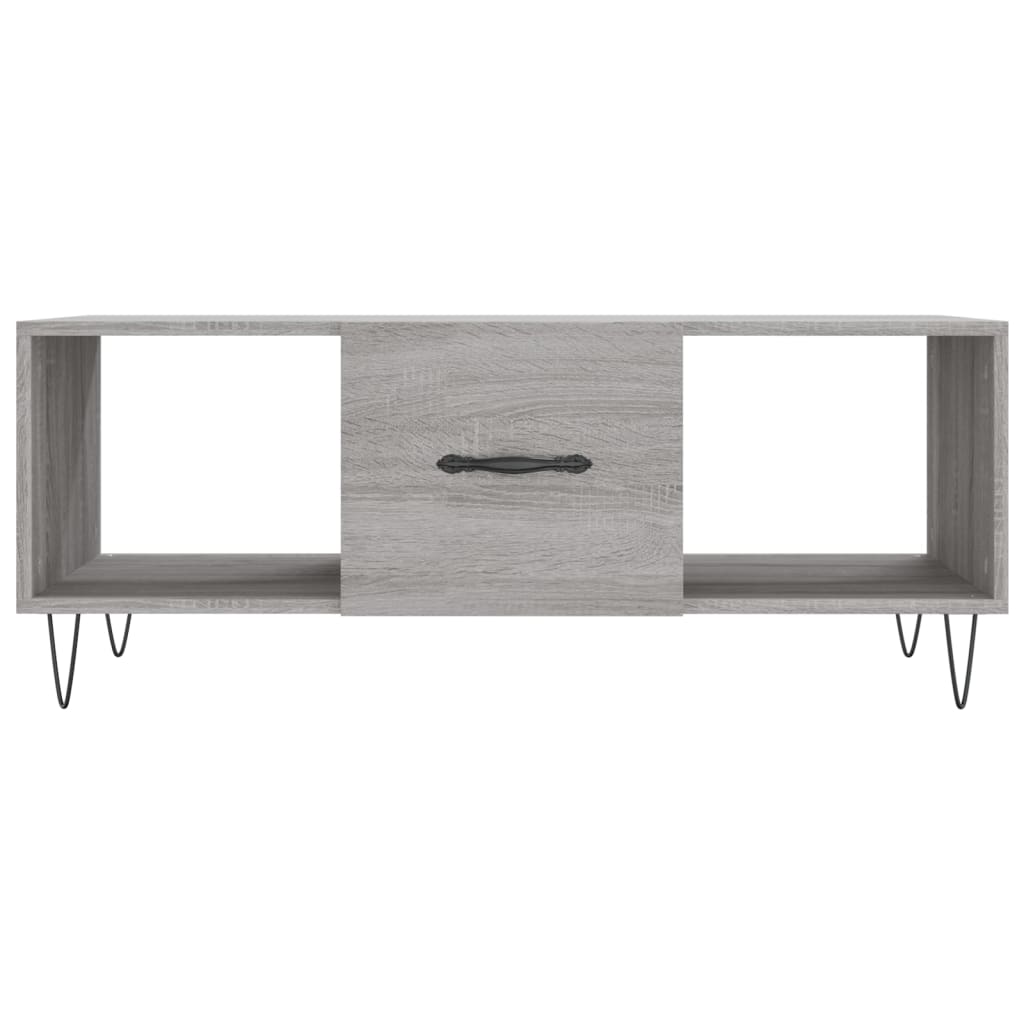 Table basse sonoma gris 102x50x40 cm bois d'ingénierie - XIOS
