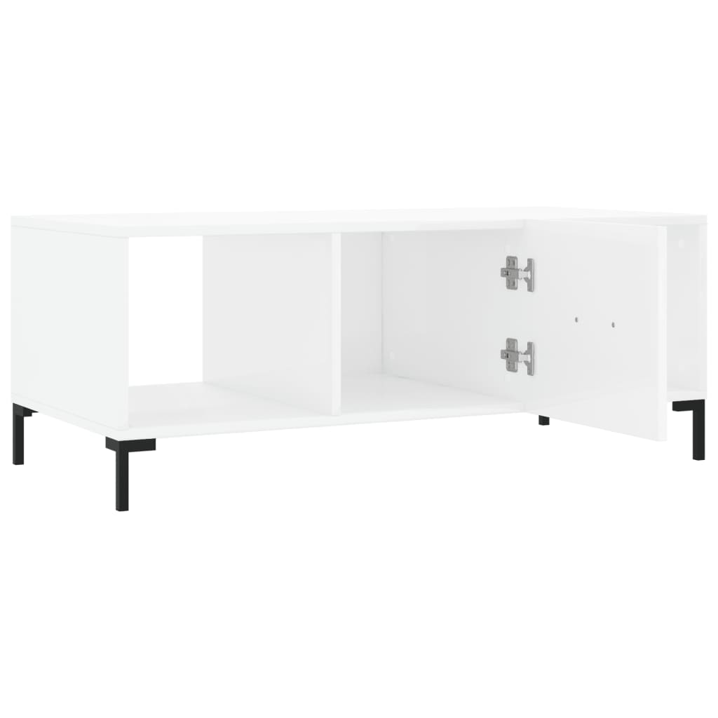 Table basse Blanc brillant 102x50x40 cm Bois d'ingénierie - XIOS
