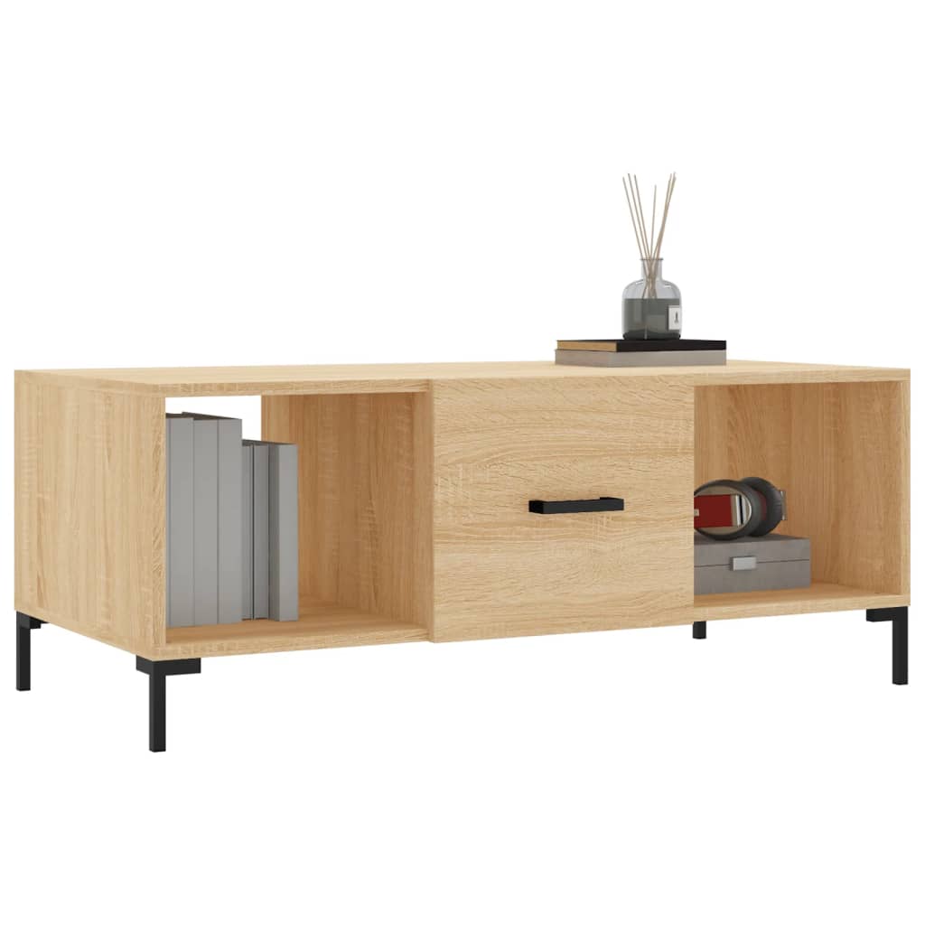 Table basse chêne sonoma 102x50x40 cm bois d'ingénierie - XIOS