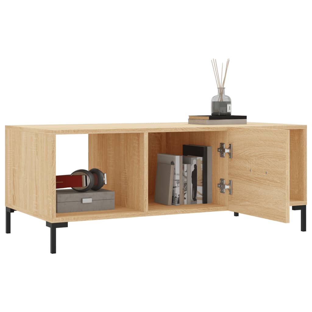 Table basse chêne sonoma 102x50x40 cm bois d'ingénierie - XIOS