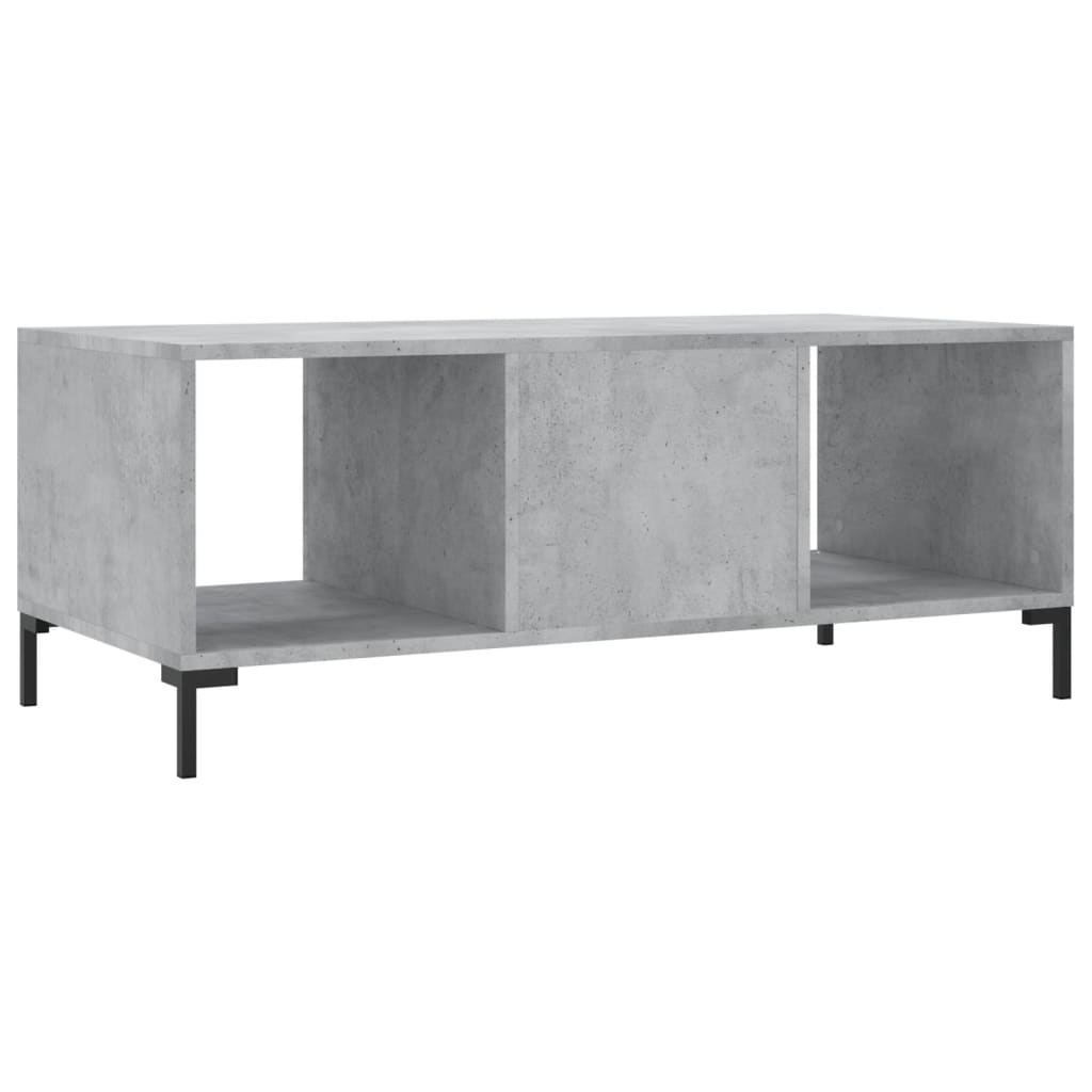 Table basse gris béton 102x50x40 cm bois d'ingénierie - XIOS