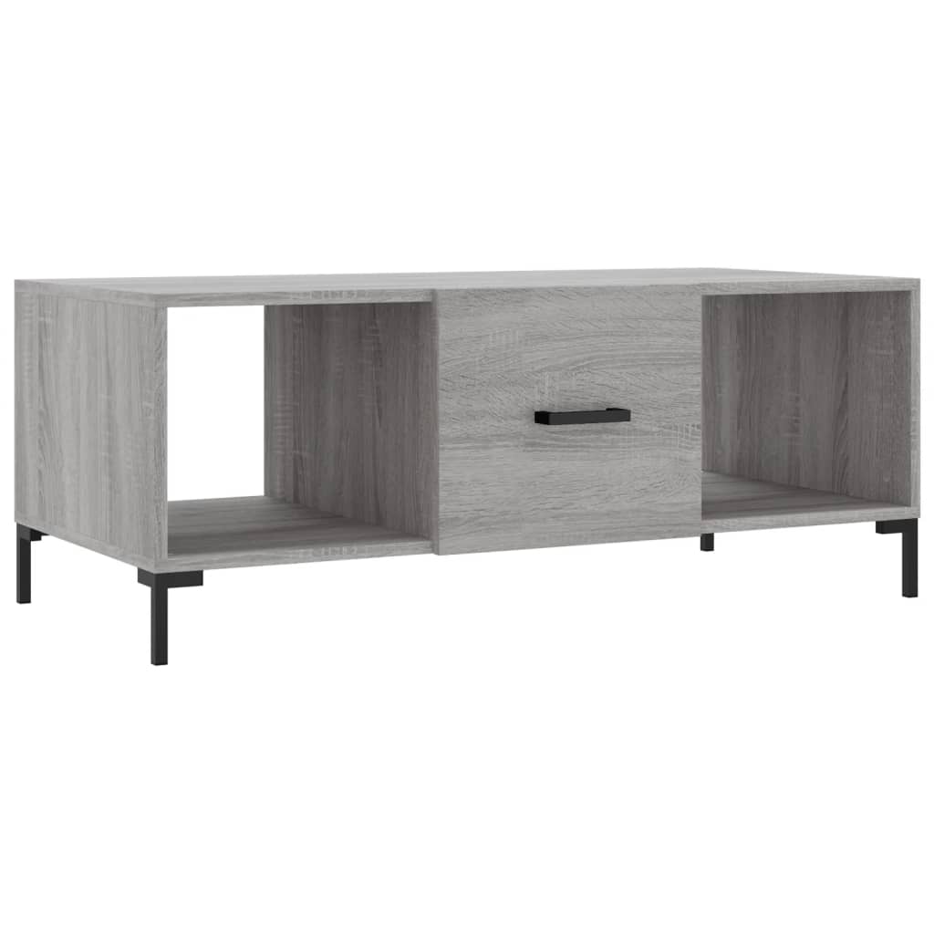 Table basse sonoma gris 102x50x40 cm bois d'ingénierie - XIOS