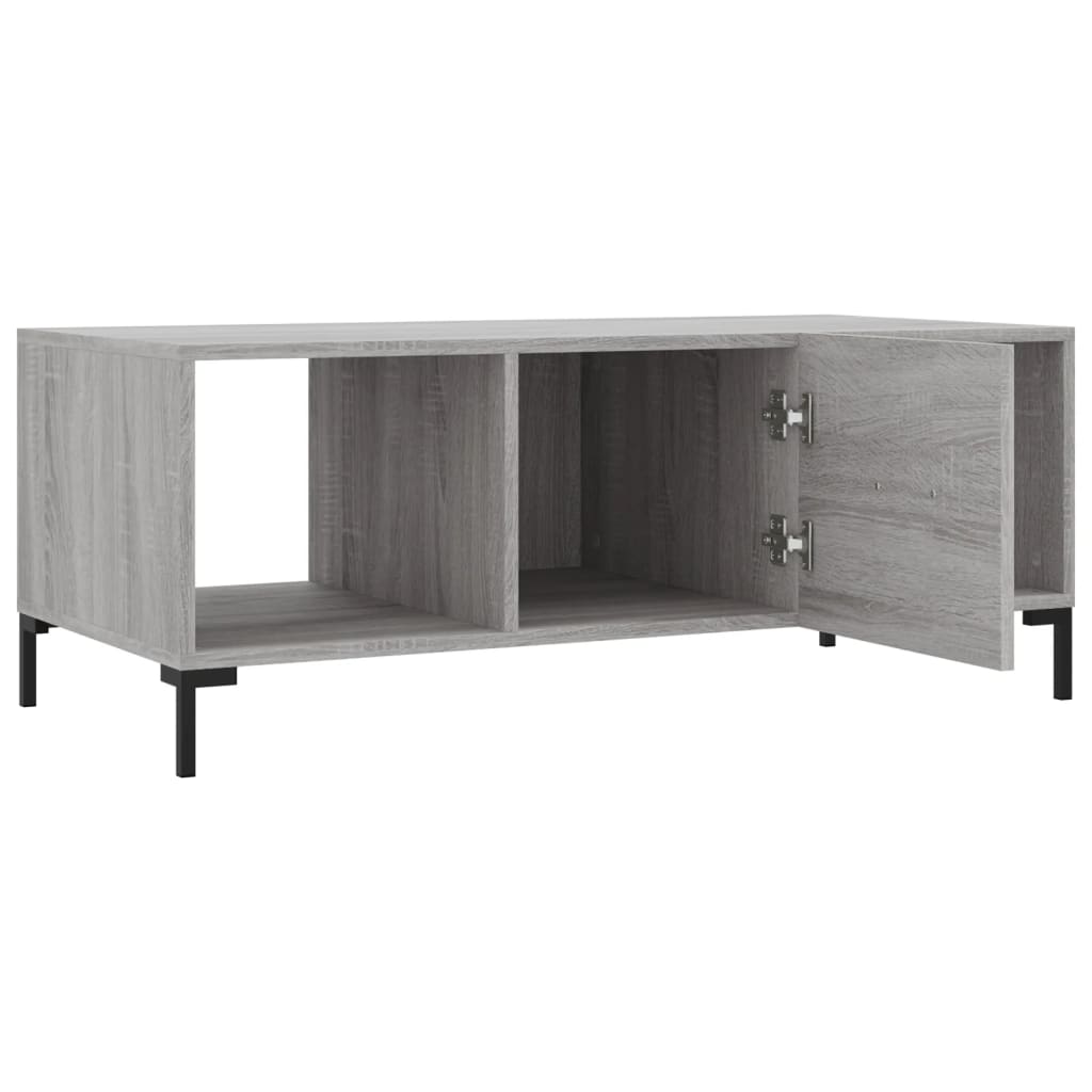 Table basse sonoma gris 102x50x40 cm bois d'ingénierie - XIOS