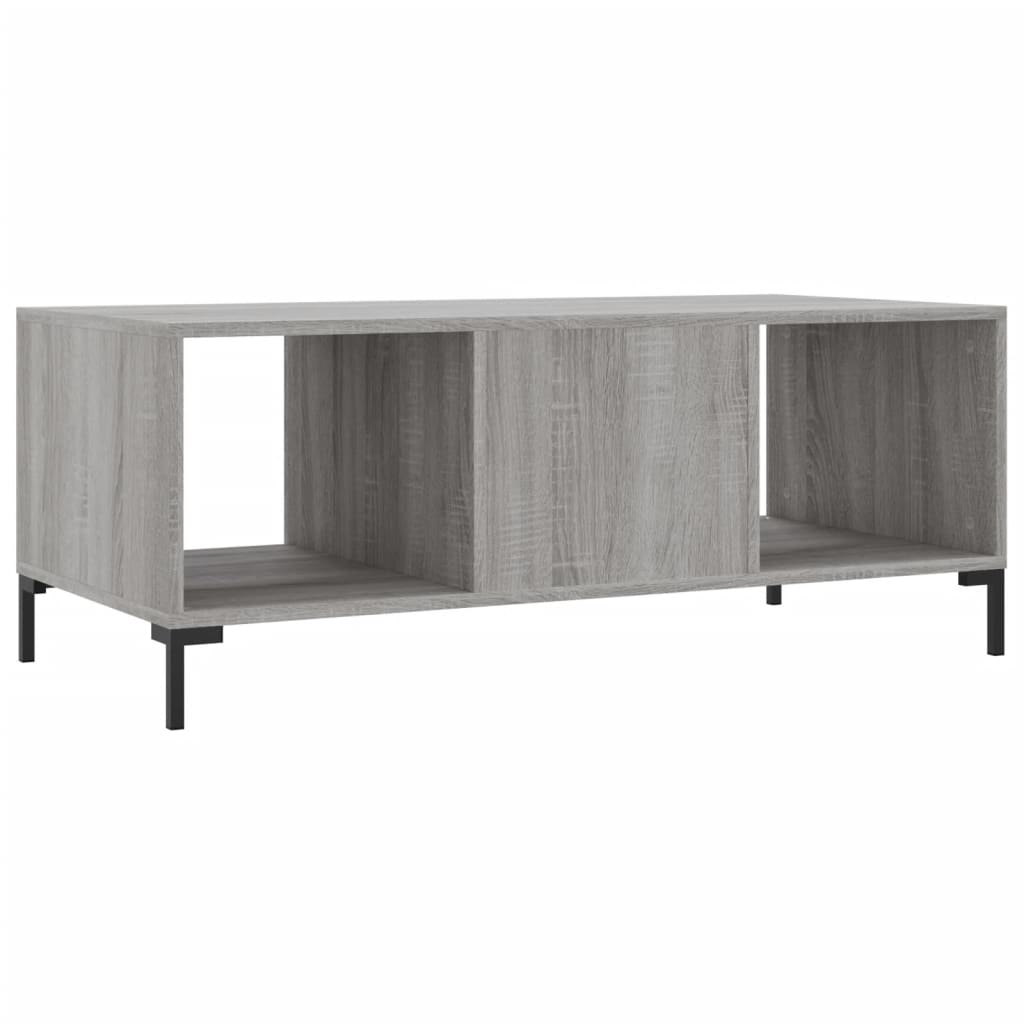 Table basse sonoma gris 102x50x40 cm bois d'ingénierie - XIOS