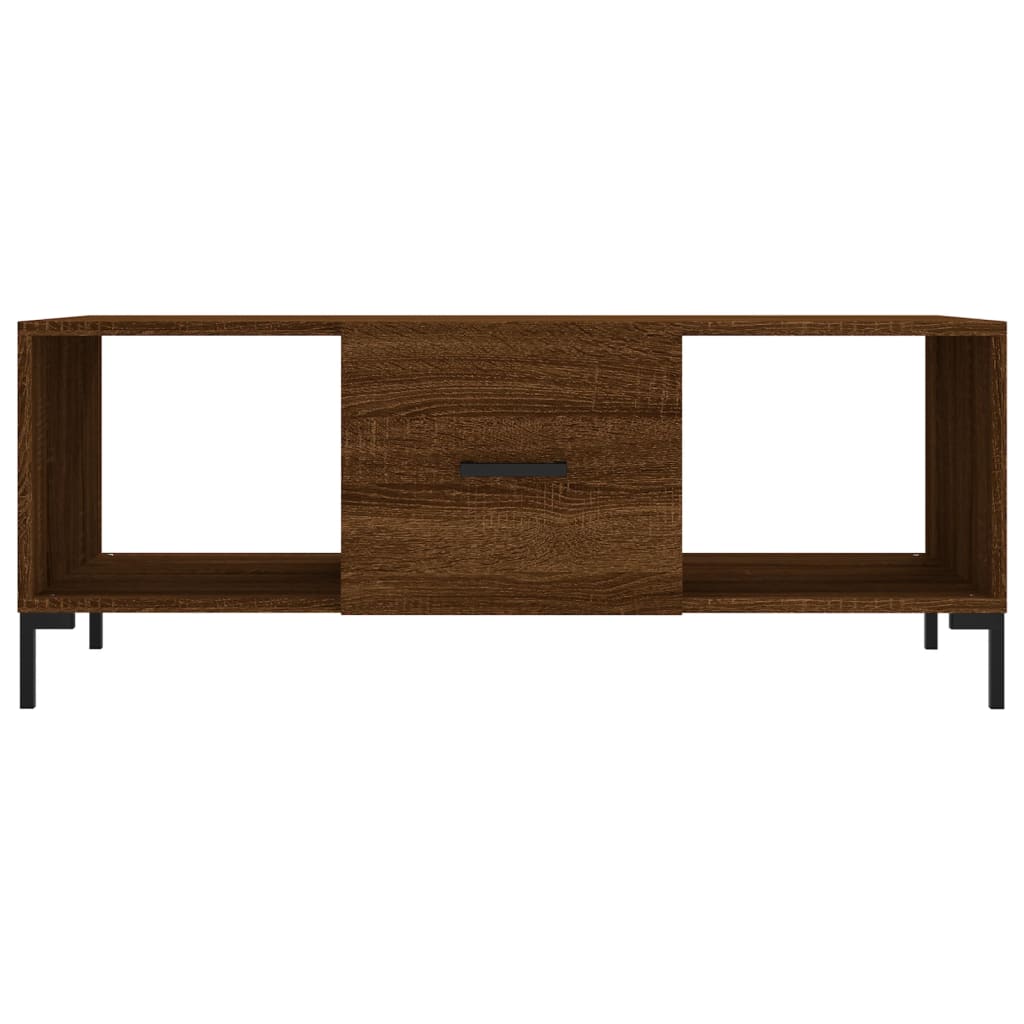 Table basse chêne marron 102x50x40 cm bois d'ingénierie - XIOS