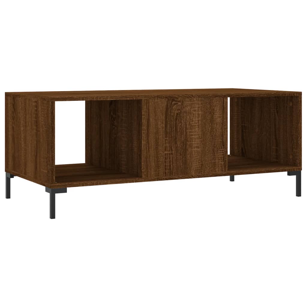 Table basse chêne marron 102x50x40 cm bois d'ingénierie - XIOS