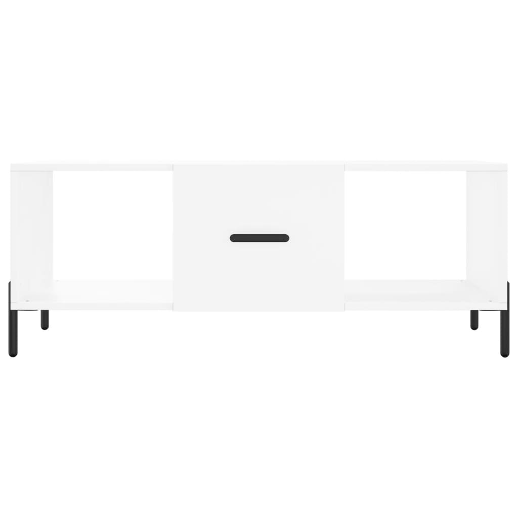 Table basse blanc 102x50x40 cm bois d'ingénierie - XIOS