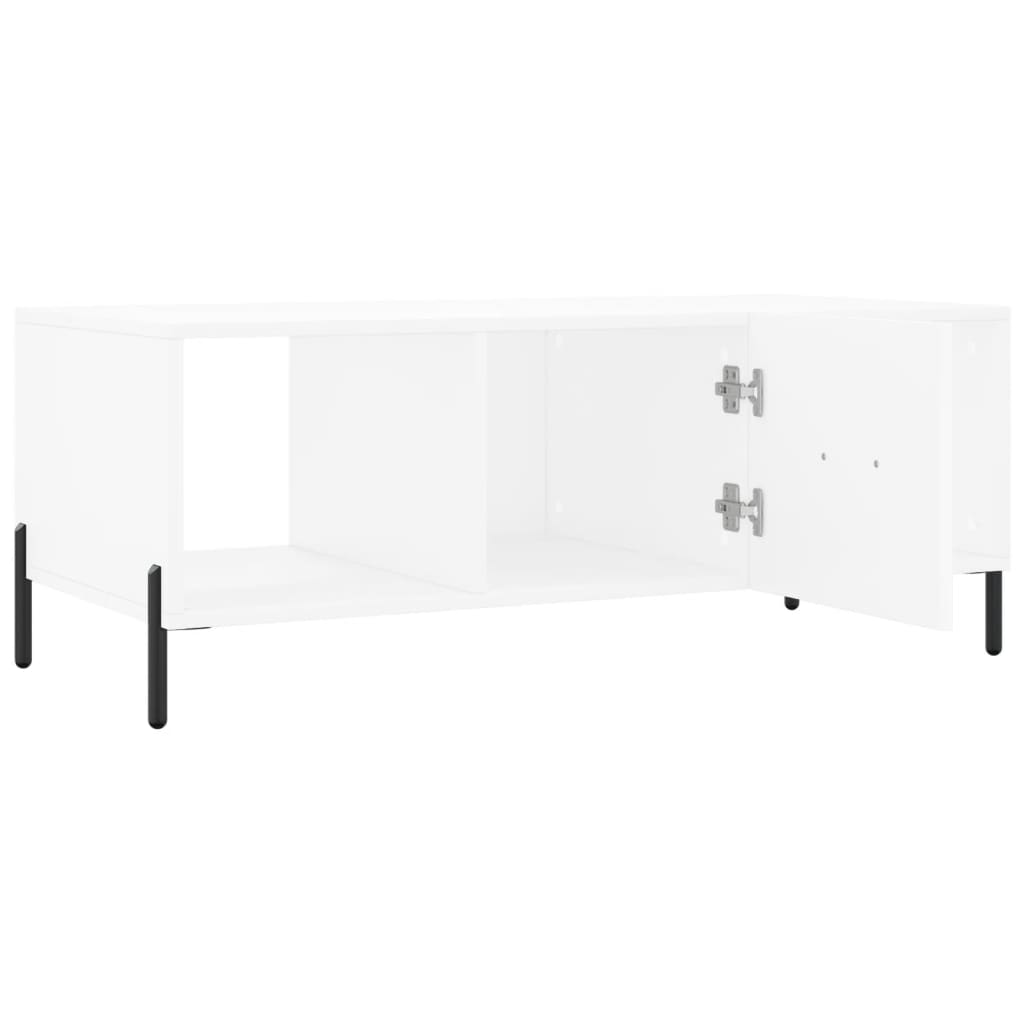 Table basse blanc 102x50x40 cm bois d'ingénierie - XIOS