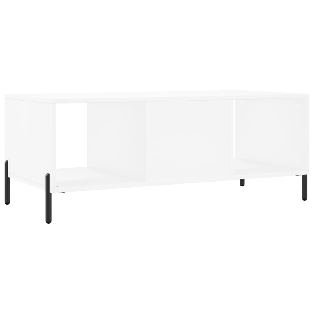 Table basse blanc 102x50x40 cm bois d'ingénierie - XIOS