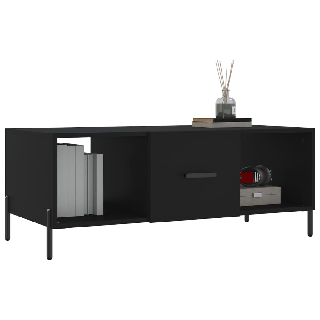 Table basse noir 102x50x40 cm bois d'ingénierie - XIOS
