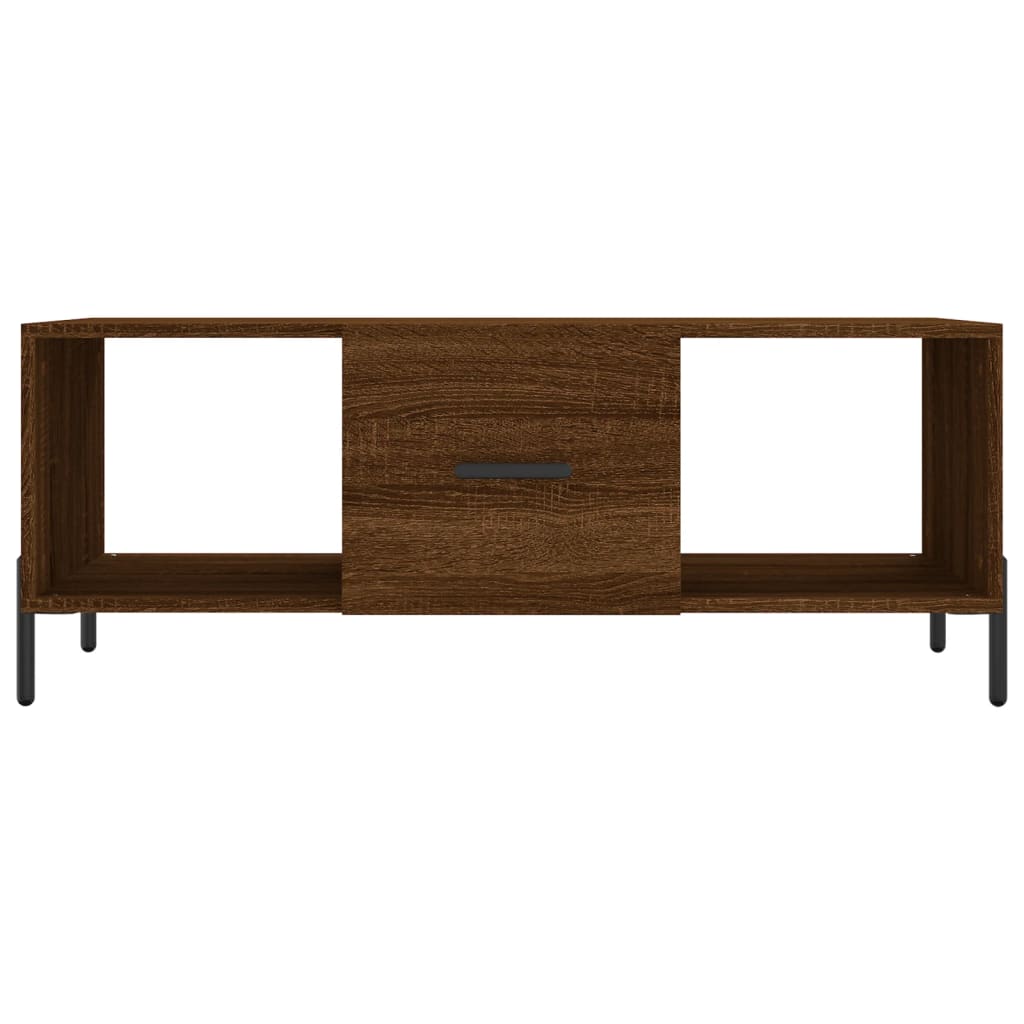 Table basse chêne marron 102x50x40 cm bois d'ingénierie - XIOS
