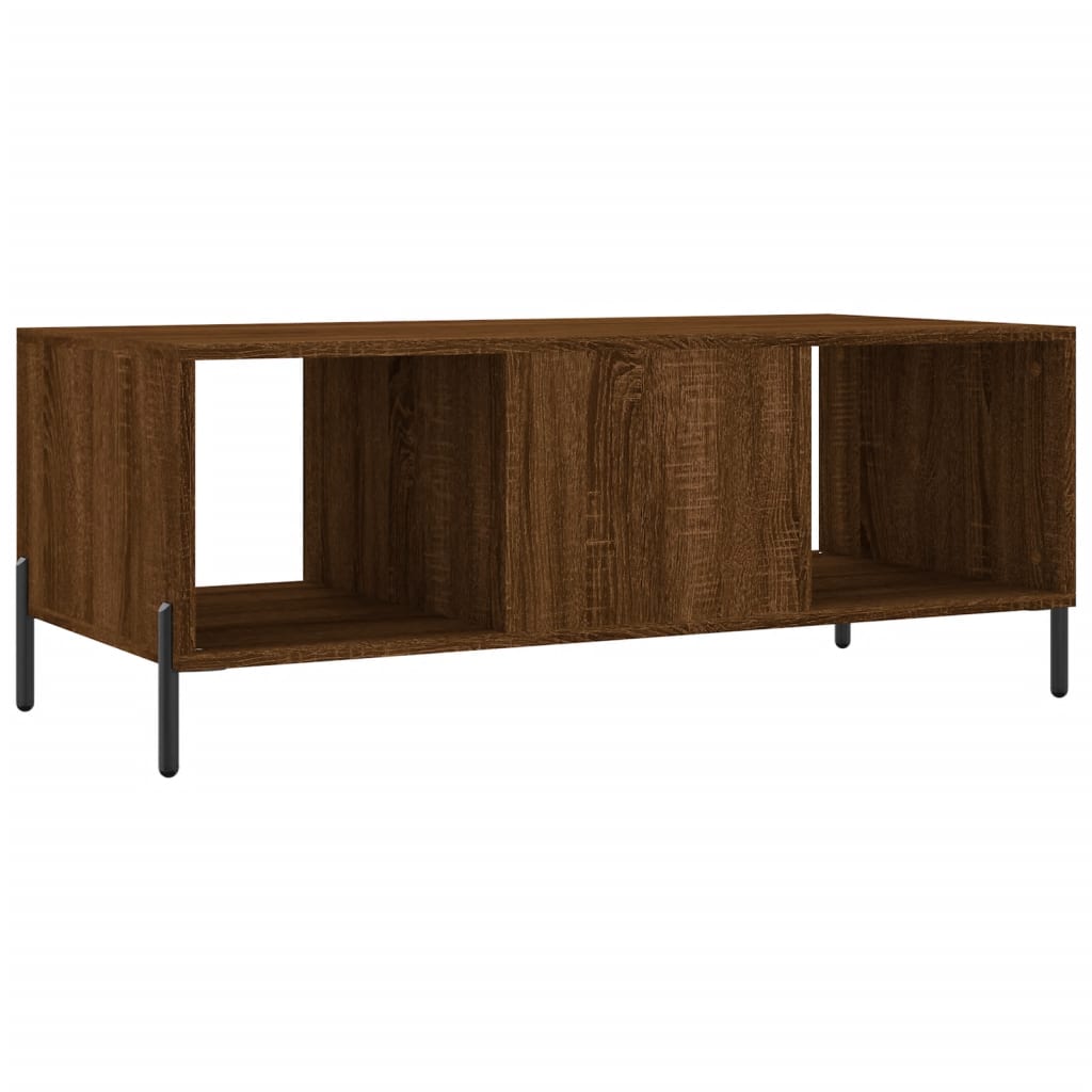 Table basse chêne marron 102x50x40 cm bois d'ingénierie - XIOS