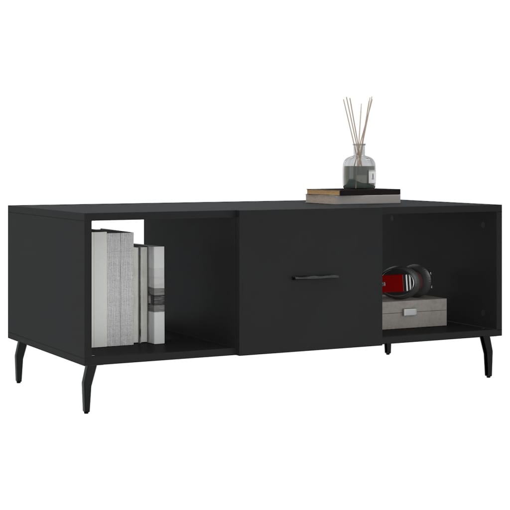 Table basse noir 102x50x40 cm bois d'ingénierie - XIOS