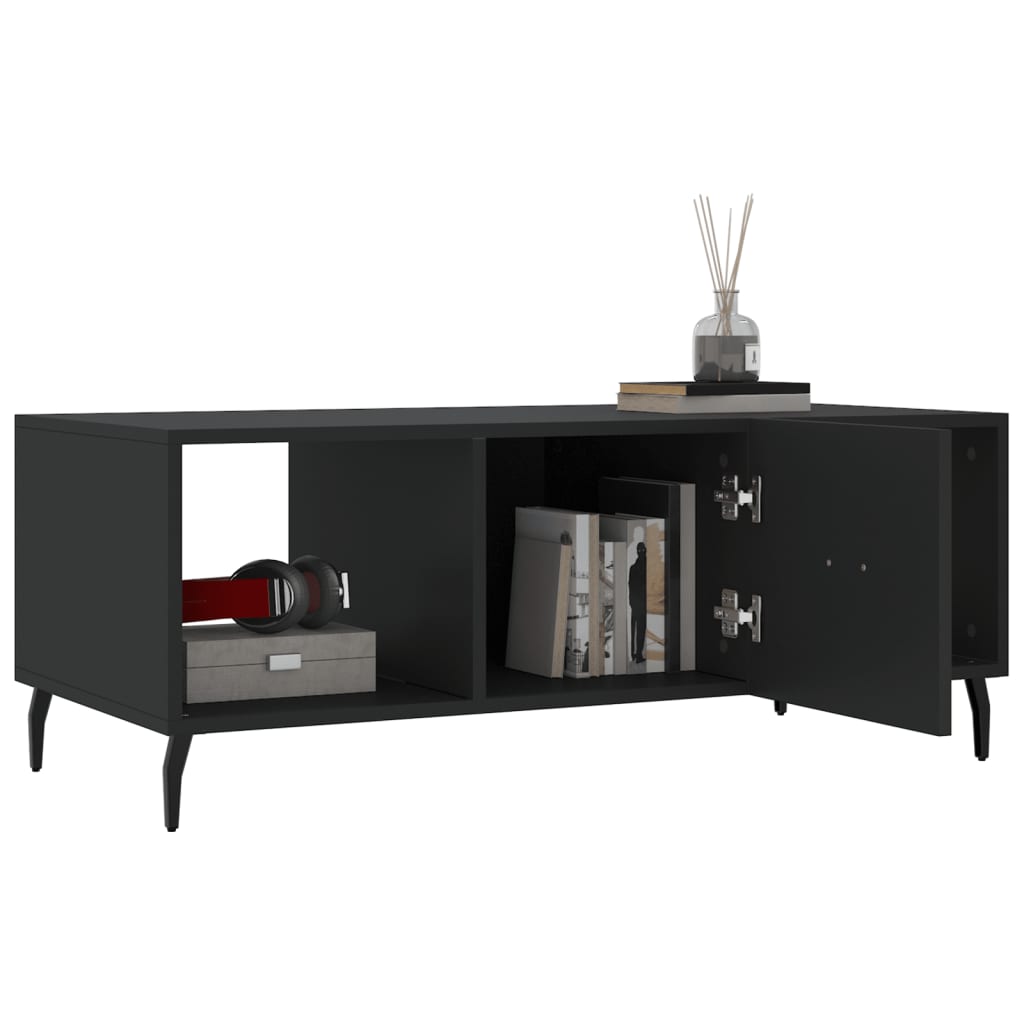 Table basse noir 102x50x40 cm bois d'ingénierie - XIOS