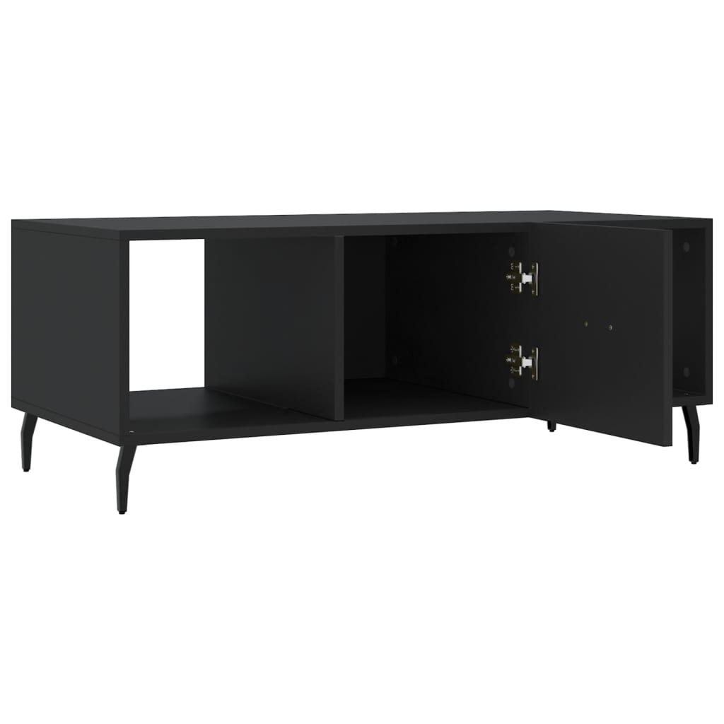 Table basse noir 102x50x40 cm bois d'ingénierie - XIOS