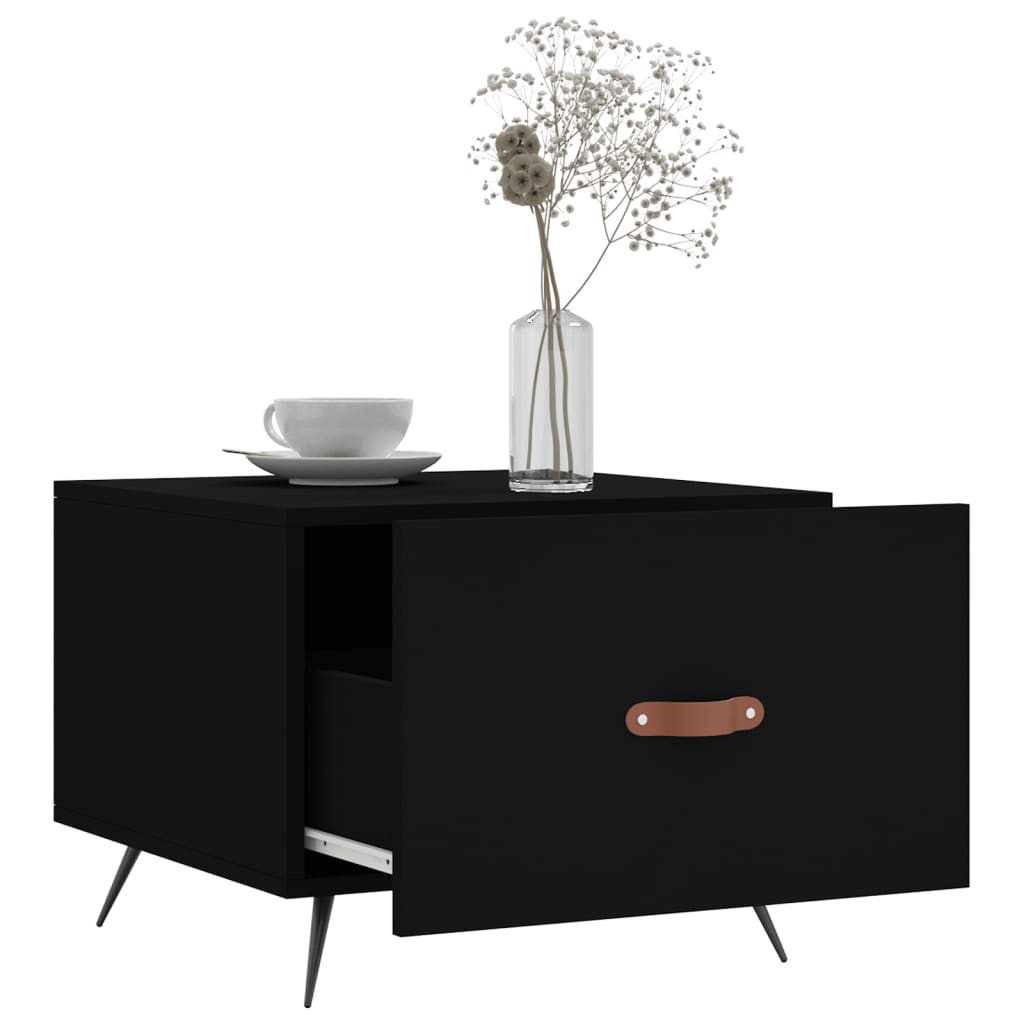 Table basse Noir 50x50x40 cm Bois d'ingénierie - XIOS