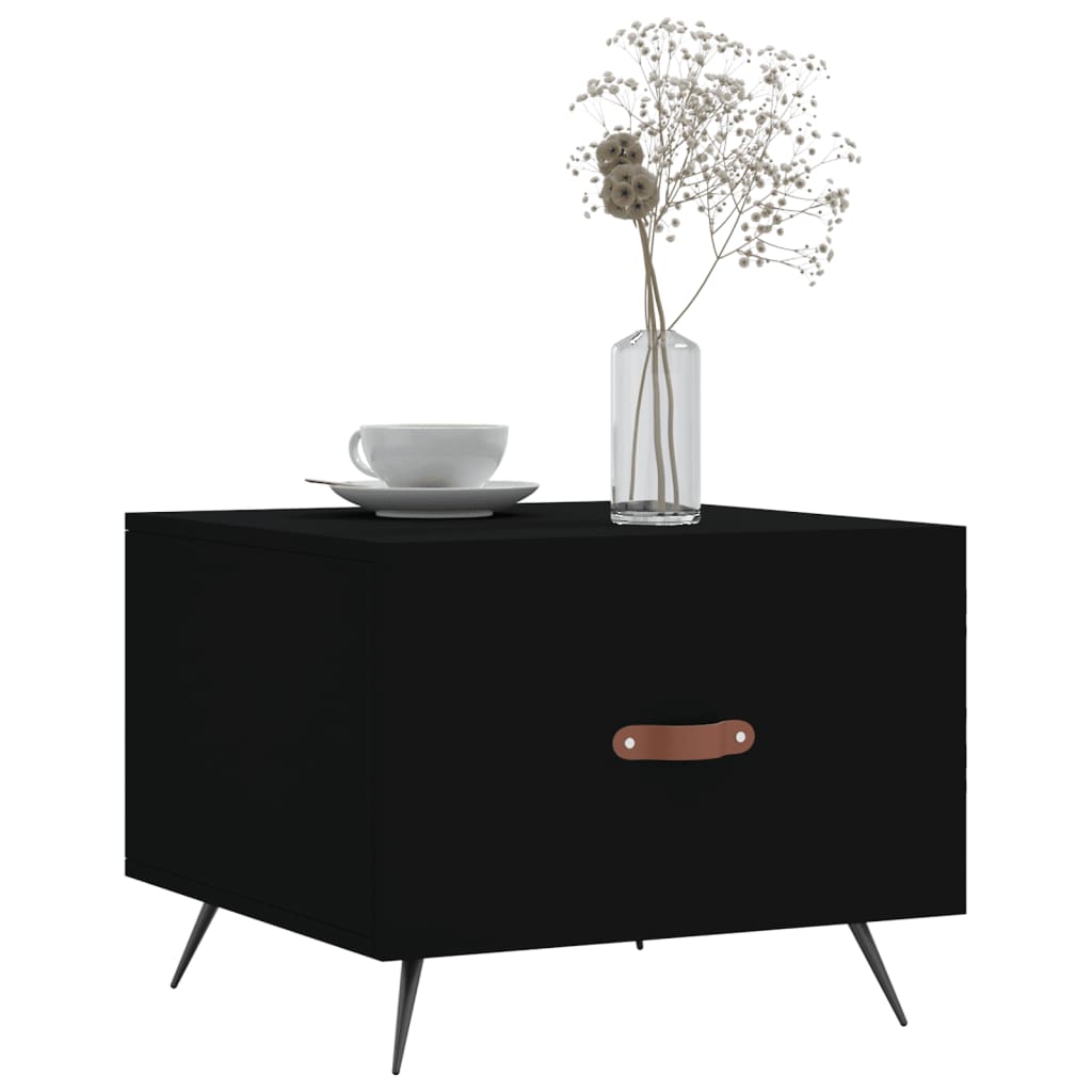 Tables basses 2 pcs noir 50x50x40 cm bois d'ingénierie - XIOS