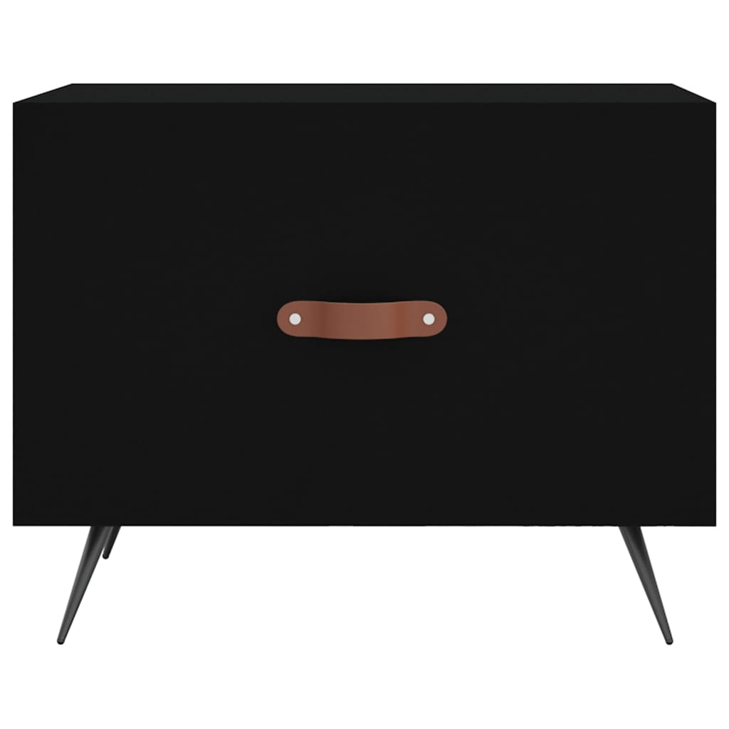 Tables basses 2 pcs noir 50x50x40 cm bois d'ingénierie - XIOS
