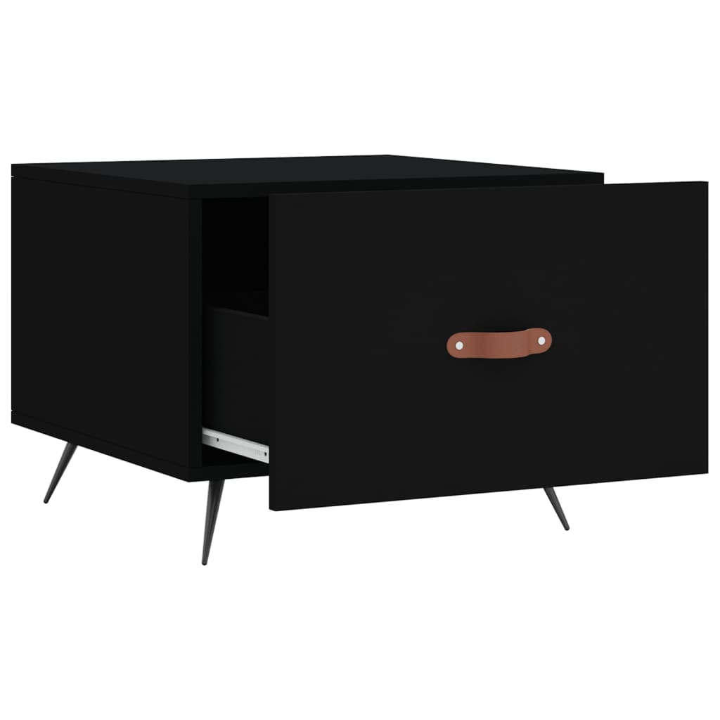 Tables basses 2 pcs noir 50x50x40 cm bois d'ingénierie - XIOS