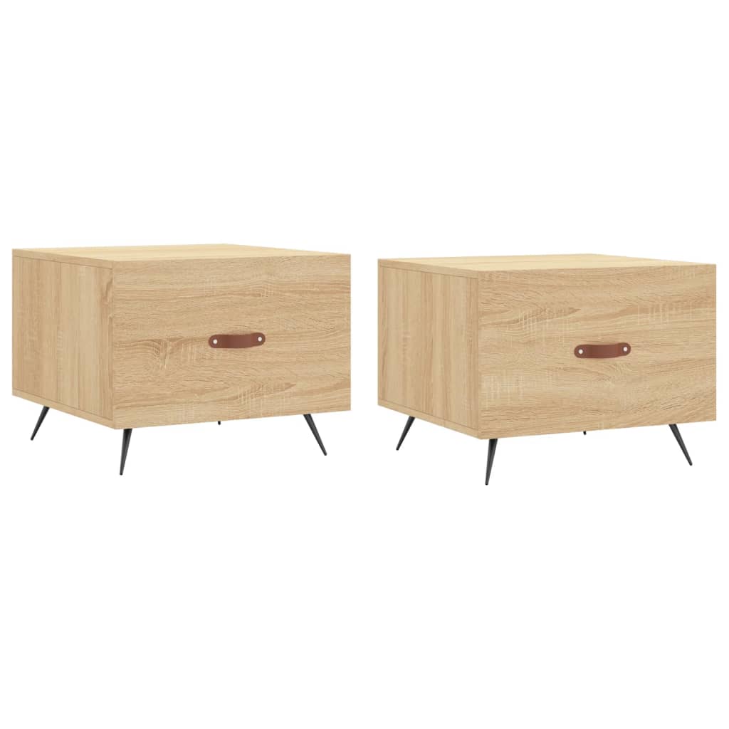 Tables basses 2 pcs chêne sonoma 50x50x40 cm bois d'ingénierie - XIOS