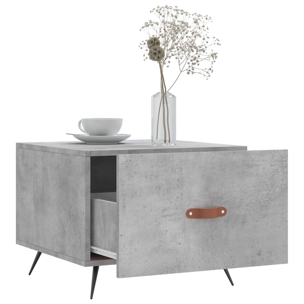 Tables basses 2 pcs gris béton 50x50x40 cm bois d'ingénierie - XIOS