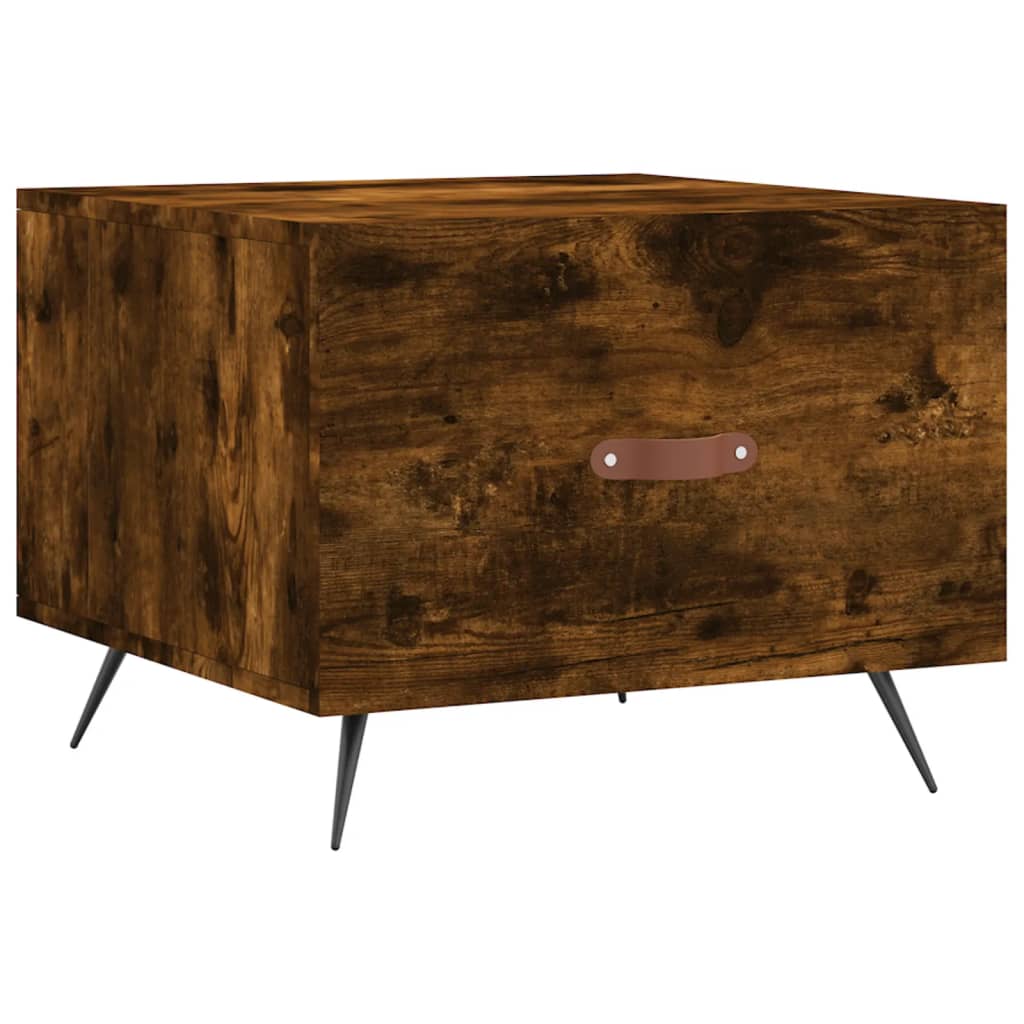 Table basse Chêne fumé 50x50x40 cm Bois d'ingénierie - XIOS