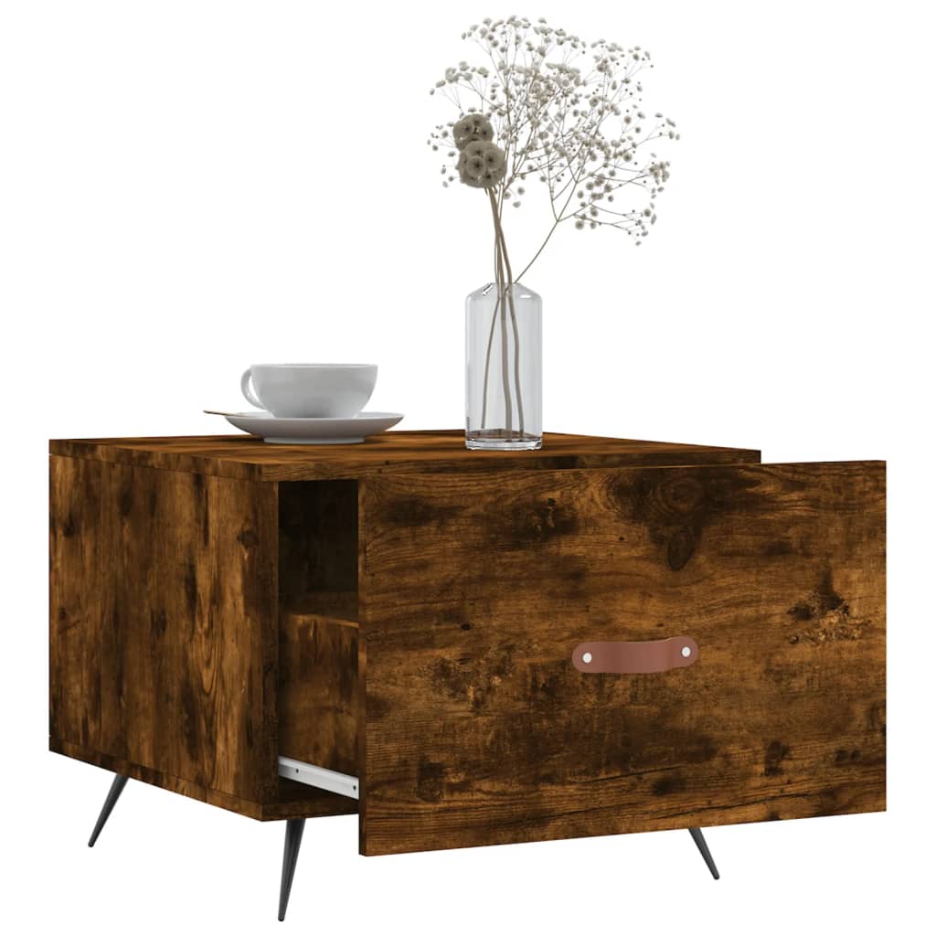 Tables basses 2 pcs chêne fumé 50x50x40 cm bois d'ingénierie - XIOS