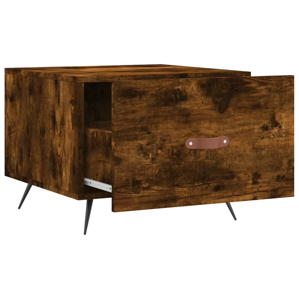 Tables basses 2 pcs chêne fumé 50x50x40 cm bois d'ingénierie - XIOS